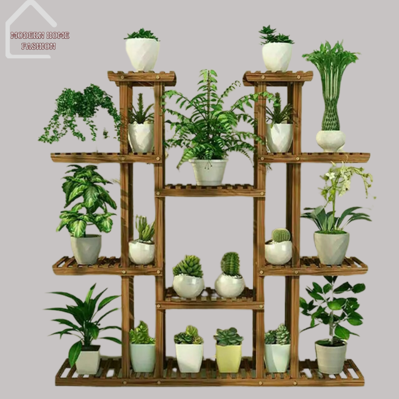 Multi-Tier Plant Stand, crafted with sturdy materials & a thoughtful design, features multiple tiers of varying heights. Constructed from durable metal or wood, built to withstand the elements, suitable for use both indoors & outdoors. This versatile stand adds charm & functionality to any environment. Easy to assemble & maintain, stylish & practical.-MODERN HOME FASHION
