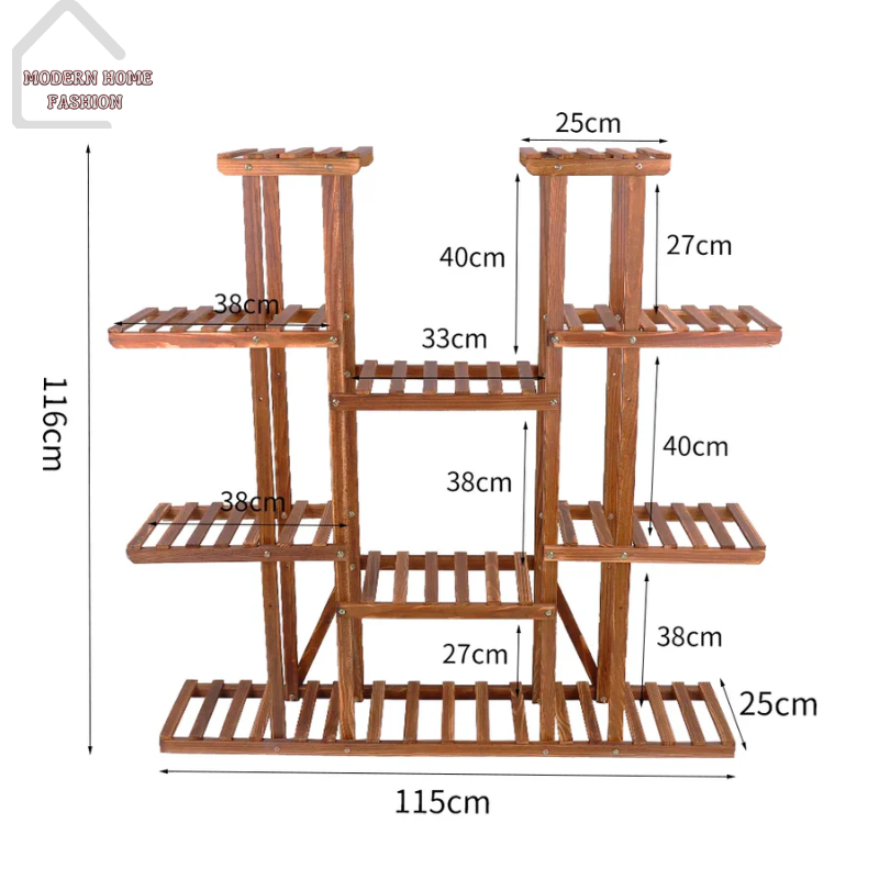 Multi-Tier Plant Stand, crafted with sturdy materials & a thoughtful design, features multiple tiers of varying heights. Constructed from durable metal or wood, built to withstand the elements, suitable for use both indoors & outdoors. This versatile stand adds charm & functionality to any environment. Easy to assemble & maintain, stylish & practical.-MODERN HOME FASHION