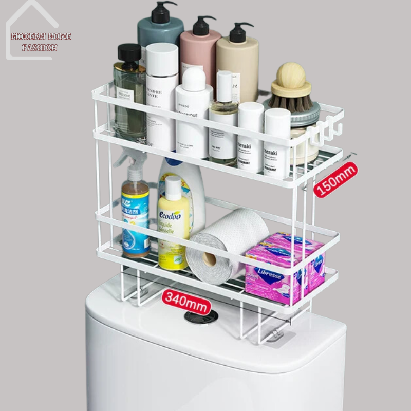 Black Bar Towel Rack. Designed with both form and function. Crafted from durable materials, features multiple tiers & compartments to accommodate all your toiletries. With sleek & compact design, fits seamlessly into any bathroom decor. Equipped with hooks, the top surface serves as a convenient spot for placing candles, essential oils, or decor to add a touch of elegance to your bathroom oasis.-MODERN HOME FASHION