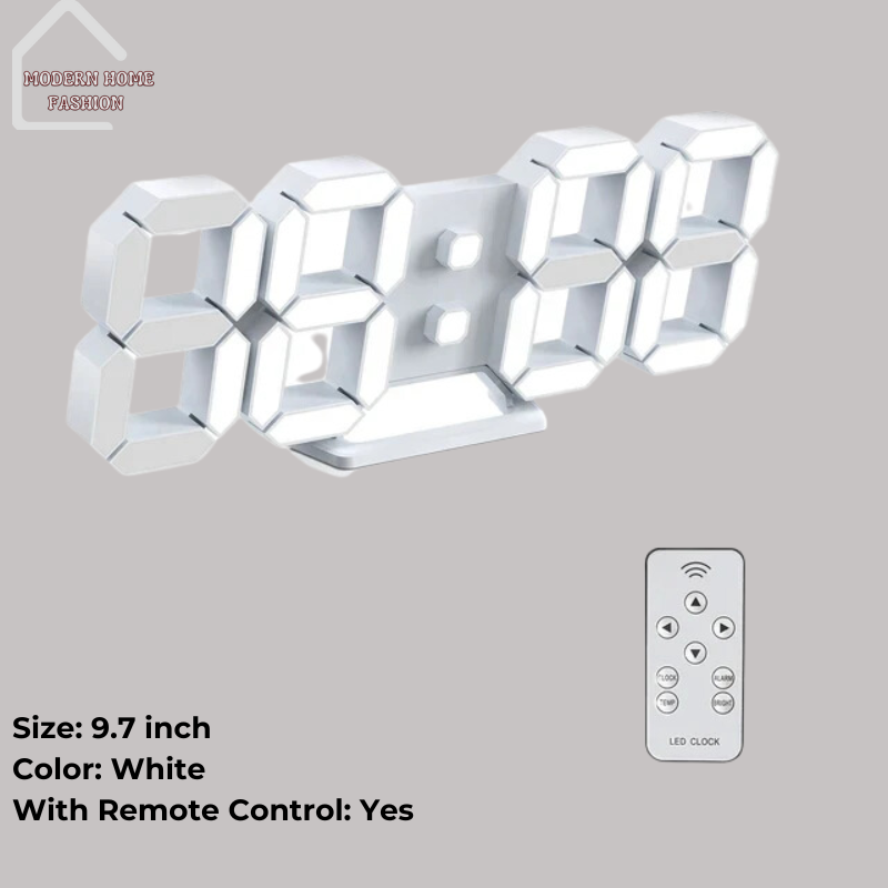 One-Touch Light Swift LED Clock, features a one-touch light function. allows to effortlessly illuminate the display with a single touch, check the time, day, & date, even in low-light conditions. Crafted with sleek lines & a contemporary aesthetic, compact size makes it ideal for bedside tables, desks, or countertops, while its minimalist design complements a variety of decor styles.-MODERN HOME FASHION
