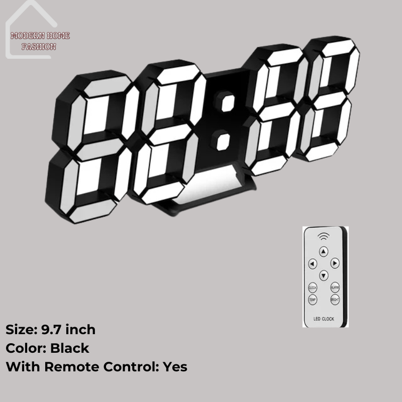 One-Touch Light Swift LED Clock, features a one-touch light function. allows to effortlessly illuminate the display with a single touch, check the time, day, & date, even in low-light conditions. Crafted with sleek lines & a contemporary aesthetic, compact size makes it ideal for bedside tables, desks, or countertops, while its minimalist design complements a variety of decor styles.-MODERN HOME FASHION