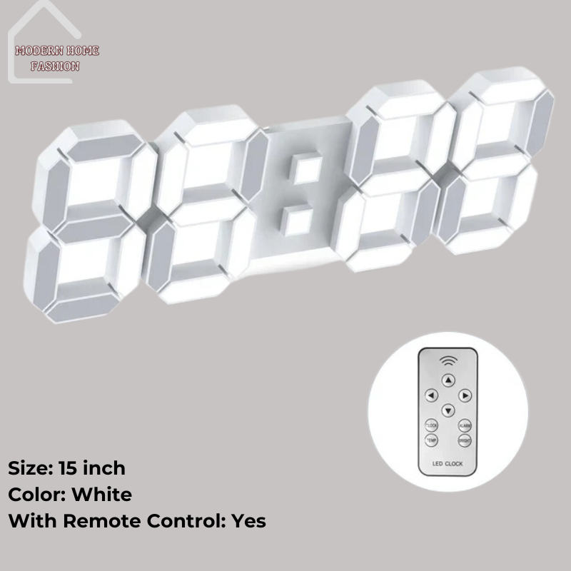 One-Touch Light Swift LED Clock, features a one-touch light function. allows to effortlessly illuminate the display with a single touch, check the time, day, & date, even in low-light conditions. Crafted with sleek lines & a contemporary aesthetic, compact size makes it ideal for bedside tables, desks, or countertops, while its minimalist design complements a variety of decor styles.-MODERN HOME FASHION
