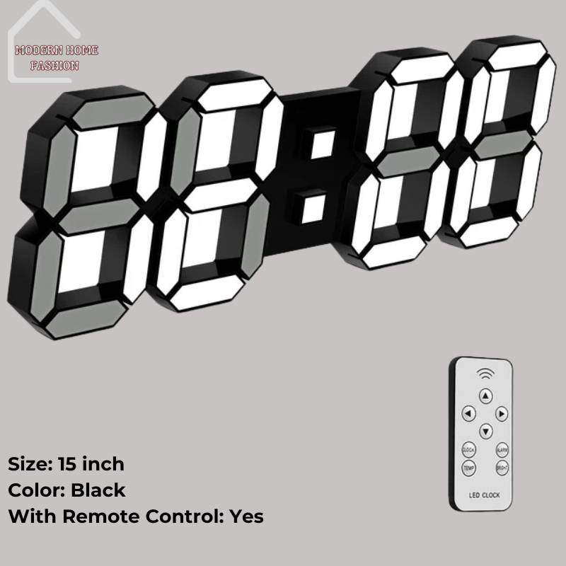 One-Touch Light Swift LED Clock, features a one-touch light function. allows to effortlessly illuminate the display with a single touch, check the time, day, & date, even in low-light conditions. Crafted with sleek lines & a contemporary aesthetic, compact size makes it ideal for bedside tables, desks, or countertops, while its minimalist design complements a variety of decor styles.-MODERN HOME FASHION