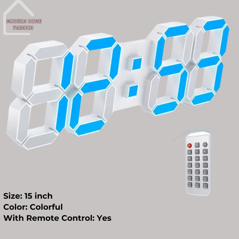 One-Touch Light Swift LED Clock, features a one-touch light function. allows to effortlessly illuminate the display with a single touch, check the time, day, & date, even in low-light conditions. Crafted with sleek lines & a contemporary aesthetic, compact size makes it ideal for bedside tables, desks, or countertops, while its minimalist design complements a variety of decor styles.-MODERN HOME FASHION