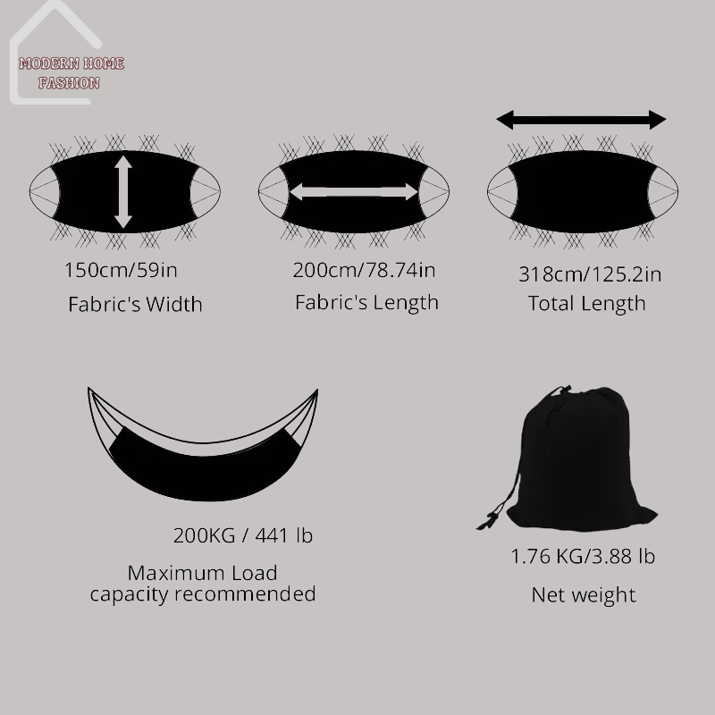 Outdoor Hammock Tassel. Crafted with care, features intricately woven tassels along the edgeS, stylish & playful look. Constructed from durable materials, to withstand the elements, perfect for lounging in your backyard, patio, or deck. Easy to set up & take down, portable & versatile.-MODERN HOME FASHION