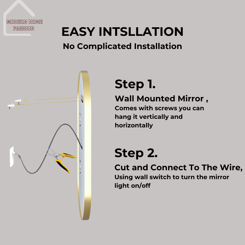 Oval Vanity Mirror with Frame, crafted with meticulous attention to detail, seamlessly combines elegance with functionality. Oval shaped, encased in a sleek frame, exudes elegance & refinement, enhancing the aesthetic appeal of bathroom. High-quality glass ensures crisp and clear visibility.-MODERN HOME FASHION