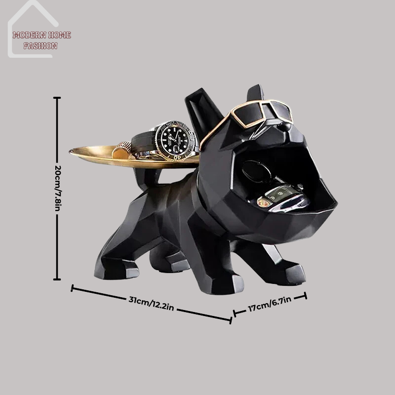 Resin Cool Bulldog Crafts Statue, crafted with meticulous attention to detail, showcases a cool and charismatic bulldog character. Made from high-quality resin, boasts of durability & a lifelike appearance. capturing the essence of this beloved breed. Hand-painted finish & intricate detailing, compact size makes it suitable for any space.-MODERN HOME FASHION