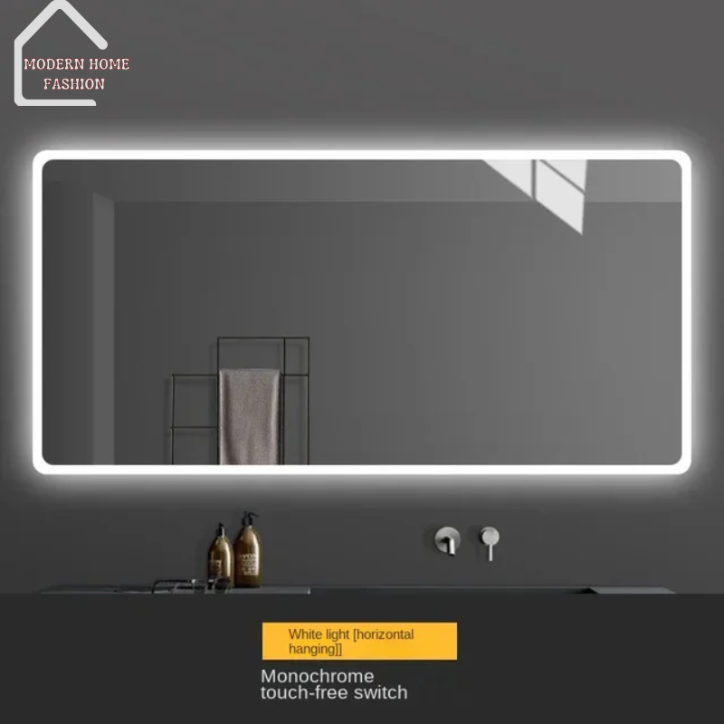 Smart No Fog Bathroom Mirror, designed to provide crystal-clear reflection even in the steamiest of environments. Crafted with advanced anti-fog technology. Integrated touch-sensitive controls allows effortless adjustment of brightness & temperature. Sleek and modern design, frameless construction creates a clean and minimalist look.-MODERN HOME FASHION