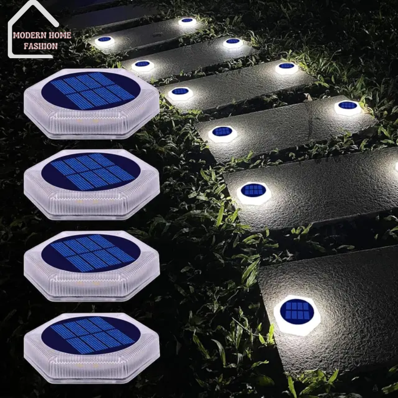 Easy to install with no wiring required, our solar deck lights are perfect for adding accent lighting to stairs, pathways, or perimeter areas. The weather-resistant construction ensures durability and reliable performance year-round, even in harsh outdoor conditions.-MODERN HOME FASHION
