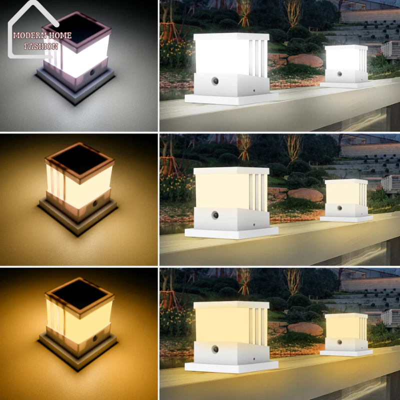 Solar Outdoor Post Lights, designed to combine style and functionality while providing eco-friendly illumination. Crafted with durable materials and advanced solar technology.No need for electrical wiring or batteries.-MODERN HOME FASHION