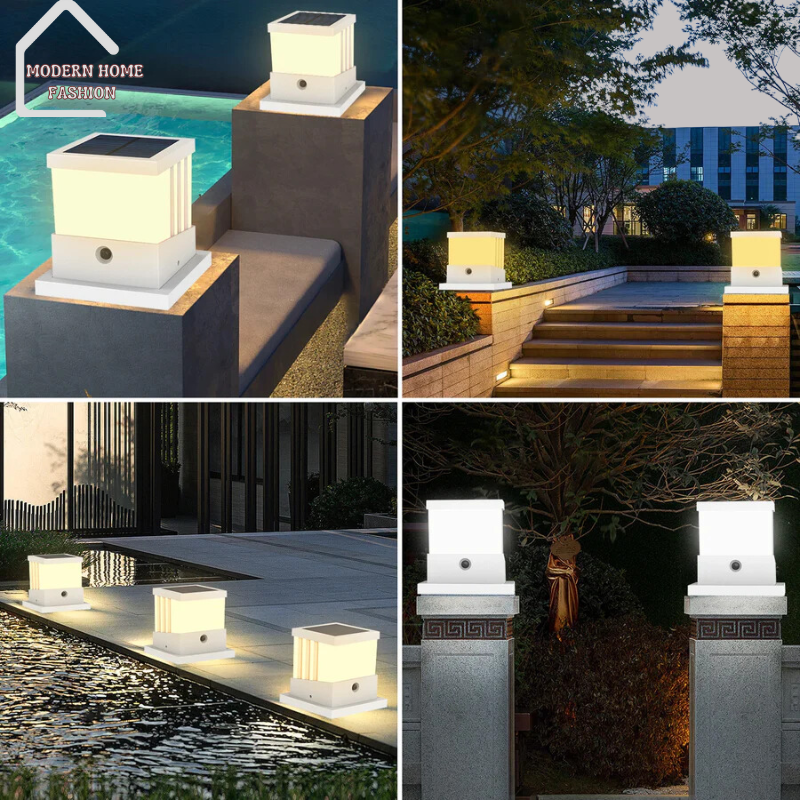 Solar Outdoor Post Lights, designed to combine style and functionality while providing eco-friendly illumination. Crafted with durable materials and advanced solar technology.No need for electrical wiring or batteries.-MODERN HOME FASHION