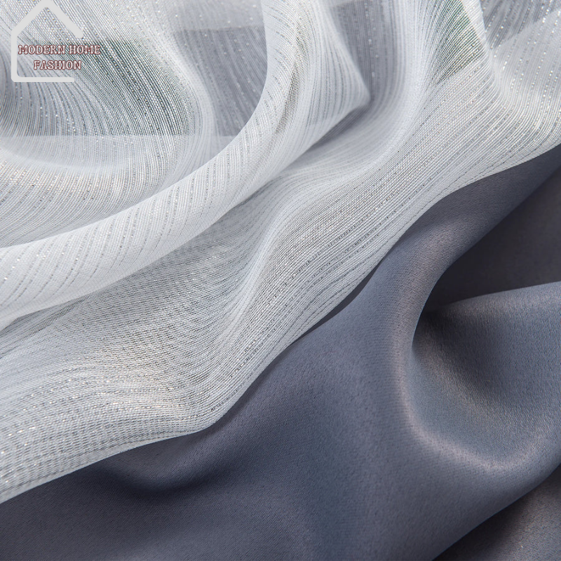 White Sheer Voile & Blackout Curtains. Offers both style & functionality, combines the elegance of sheer voile with the practicality of blackout curtains, giving you the ultimate control over light & privacy. Allow soft, diffused light to filter into your space, creating a bright & airy atmosphere during the day. Crafted from high-quality materials, durable and easy to maintain.-MODERN HOME FASHION