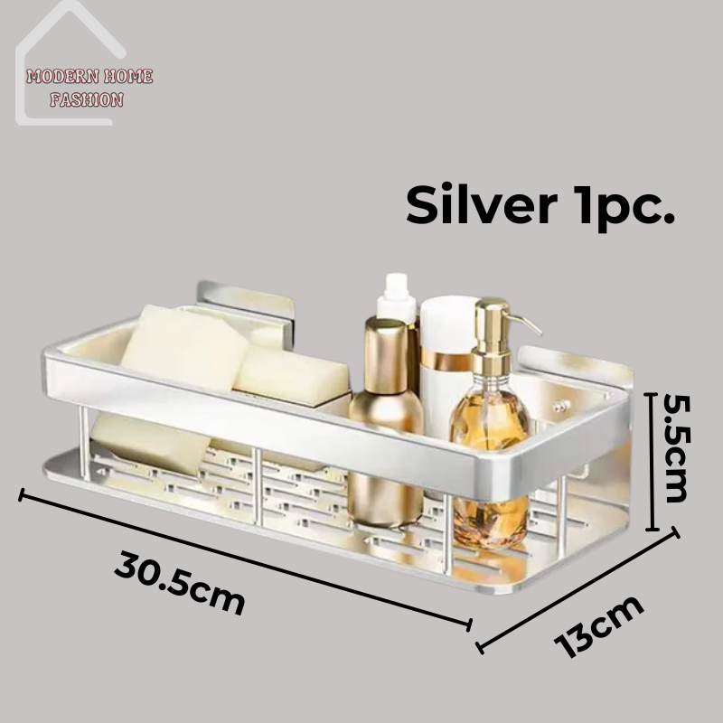 Bathroom Accessories Aluminum Shelf, crafted from high-quality aluminum, this shelf combines durability with a modern aesthetic.Featuring multiple tiers & compartments, provides ample storage space.The open design allows for easy access to your items.. Minimalist design & clean lines. Installation is a breeze with the included mounting hardware. Minimalist design & clean lines. The aluminum construction ensures resistance to rust & corrosion.-MODERN HOME FASHION