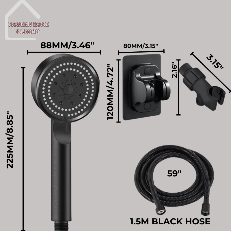 Crafted with high-quality materials, shower head is built to last, provides reliable performance & durability. Adjustable design allows to easily switch between spray modes with a simple twist, ensuring convenience and ease of use.-MODERN HOME FASHION