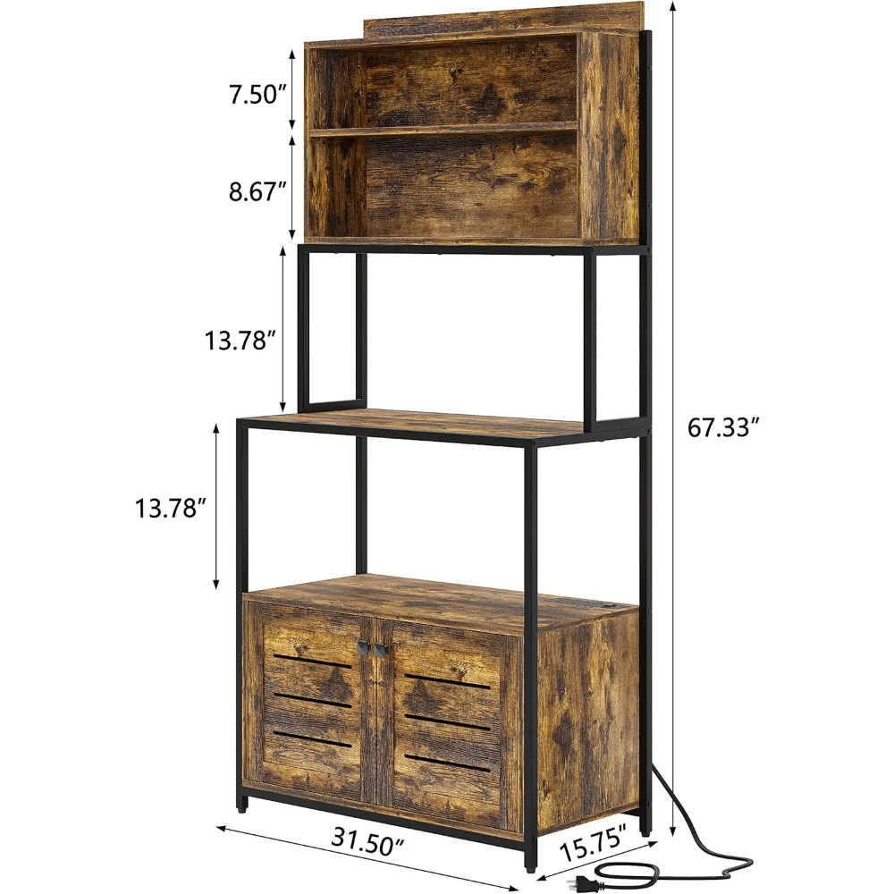 Industrial Stand 5-Tier Shelves. Crafted with a sturdy metal frame and rustic wood shelves, this versatile shelving unit offers both style and functionality. Featuring five spacious tiers, provides ample storage space for displaying books, plants, photos, or decorative items. The industrial-inspired design adds a modern edge to any room, while the open shelves allow for easy access to your belongings.-MODERN HOME FASHION
