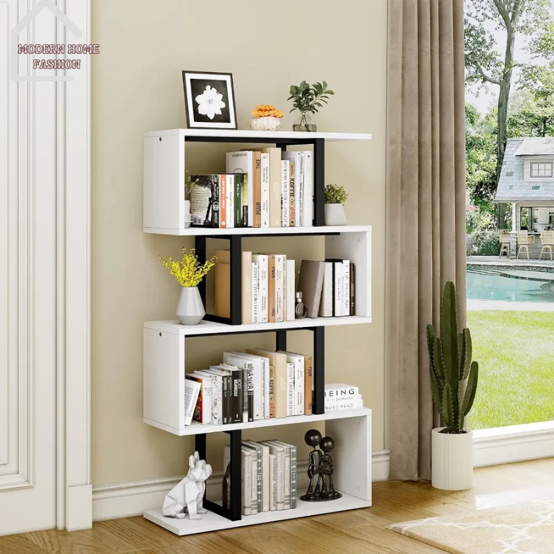 S-Shaped 5-Tier Bookshelf