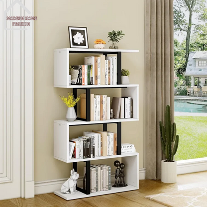 S-Shaped 5-Tier Bookshelf