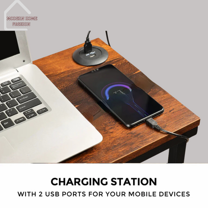 Side Table with USB Charging Ports