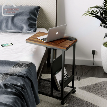Side Table with USB Charging Ports